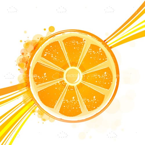 Abstract Background with Orange Slice